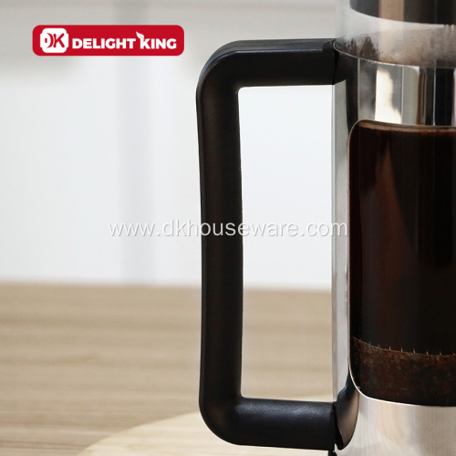 Borosilicate Glass Tea Maker French Press with Grinder